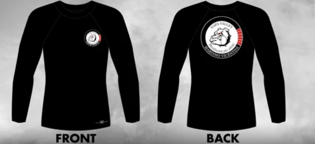 Marinho Jiu-Jitsu| Napa Valley All Black Custom Rash Guards Long Sleeves