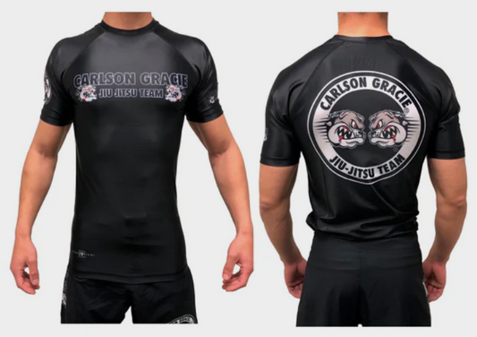 Carlson Gracie Original Rash Guard Black Short Sleeve